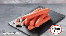 IGA Bbq thin sausages offer