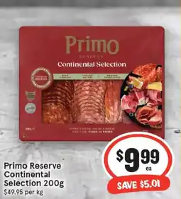 IGA Primo reserve continental selection offer