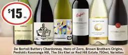 IGA De bortoli buttery chardonnay, hero of zero, brown brothers origins offer