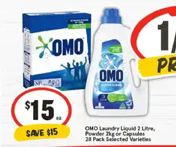 IGA Omo laundry liquid, powder or capsules offer