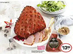 IGA Sunpork premium double smoked half leg ham offer
