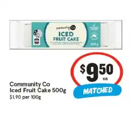 IGA Community co iced fruit cake offer