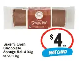 IGA Baker's oven chocolate sponge roll offer