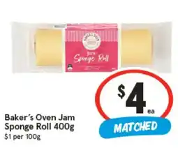 IGA Baker's oven jam sponge roll offer