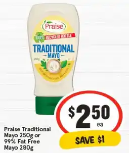 IGA Praise traditional mayo fat free mayo offer