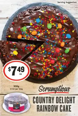 IGA Country delight rainbow cake offer