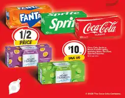 IGA Coca-cola, sprite or mount franklin lightly sparkling water offer