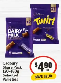 IGA Cadbury share pack offer