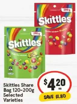 IGA Skittles share bag offer