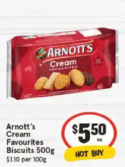 IGA Arnott's cream favourites biscuits offer