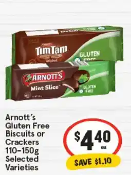 IGA Arnott's gluten free biscuits or crackers offer