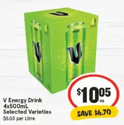 IGA V energy drink offer