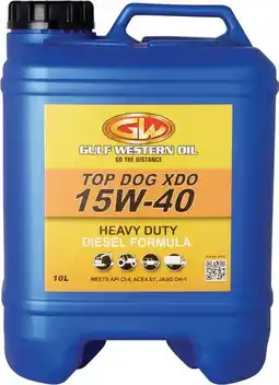SuperCheap Auto Gulf Western TOP DOG XDO 15W-40 10L Engine Oil offer