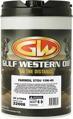 SuperCheap Auto Gulf Western FARMOIL STOU 15W-40 20L Engine Oil^ offer