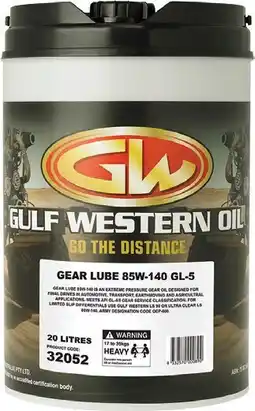 SuperCheap Auto Gulf Western GEAR LUBE 85W-140 GL-5 20L Fluid^ offer