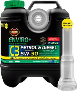 SuperCheap Auto Penrite ENVIRO+ Full Synthetic C3 PETROL & DIESEL 5W-30 7L Engine Oil offer