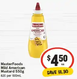 IGA MasterFoods Mild American Mustard offer
