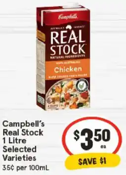 IGA Campbell's Real Stock elected Varieties offer