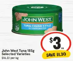 IGA John West Tuna Selected Varieties offer