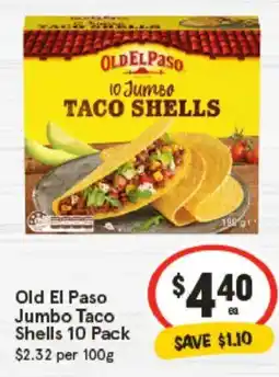 IGA Old El Paso Jumbo Taco Shells offer