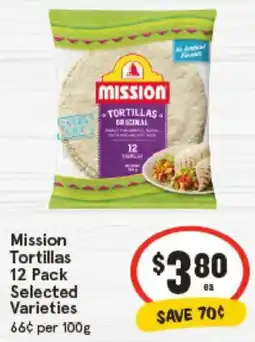 IGA Mission Tortillas Selected Varieties offer
