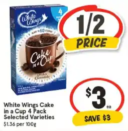 IGA White Wings Cake in a Cup Selected Varieties offer