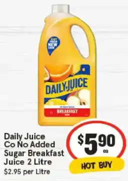 IGA Daily Juice Co No Added Sugar Breakfast Juice offer