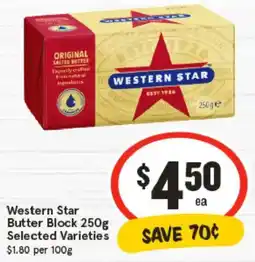 IGA Western Star Butter Block Selected Varieties offer