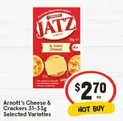 IGA Arnott's Cheese & Crackers Selected Varieties offer