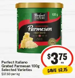IGA Perfect Italiano Grated Parmesan Selected Varieties offer