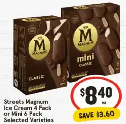 IGA Streets Magnum Ice Cream Selected Varieties offer