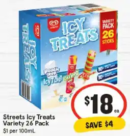 IGA Streets Icy Treats Variety offer