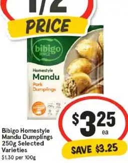 IGA Bibigo Homestyle Mandu Dumplings Selected Varieties offer