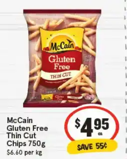 IGA McCain Gluten Free Thin Cut Chips offer