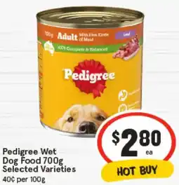 IGA Pedigree Wet Dog Food Selected Varieties offer
