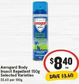 IGA Aerogard Body Insect Repellent Selected Varieties offer