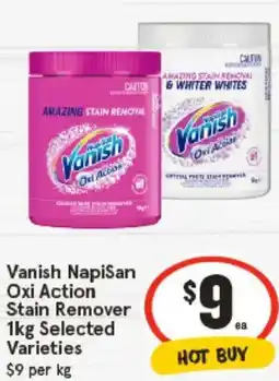 IGA Vanish Napisan Oxi Action Stain Remover Selected Varieties offer