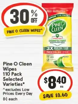 IGA Pine O Cleen Wipes Selected Varieties offer