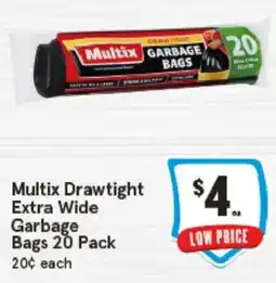 IGA Multix Drawtight Extra Wide Garbage Bags offer