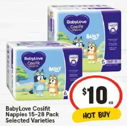 IGA Baby Love Cosifit Nappies Selected Varieties offer