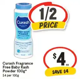 IGA Curash Fragrance Free Baby Rash Powder offer