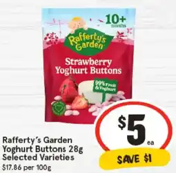 IGA Rafferty's Garden Yoghurt Buttons Selected Varieties offer