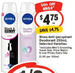 IGA Nivea Anti-perspirant Deodorant Selected Varieties offer