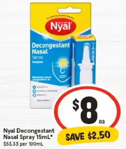 IGA Nyal Decongestant Nasal Spray offer