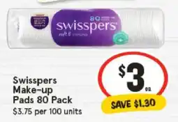 IGA Swisspers Make-up Pads offer
