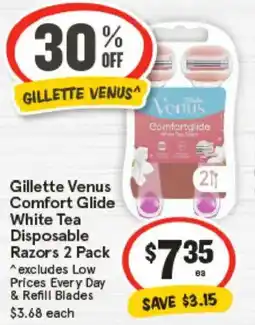 IGA Gillette Venus Comfort Glide White Tea Disposable Razors offer