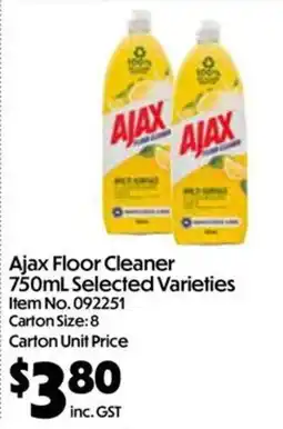 C-Store Distribution Ajax Floor Cleaner Selected Varieties offer