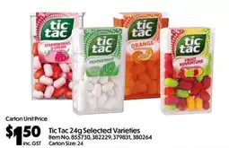 C-Store Distribution Tic Tac Selected Varieties offer