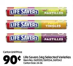 C-Store Distribution Life Savers Selected Varieties offer