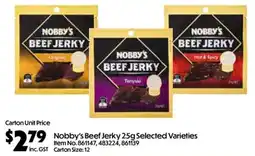 C-Store Distribution Nobby's Beef Jerky Selected Varieties offer